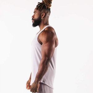 Gym Casual Knitted Stringer Tank Top <b>Men</b> Polyester Bodybuilding Sleeveless Shirt Fitness Muscle <b>Singlets</b> Workout Tank - Product Image 5