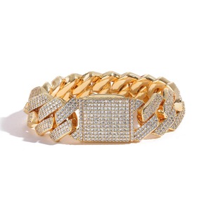 2 Rows VVS Moissanite Diamond <b>Bracelets</b> 10mm-14mm Wide S925 <b>Solid</b> <b>Silver</b> Hip-Hop Cuban Link Chain Fashion Jewelry - Product Image 1