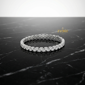 Pulsera de tenis clásica de oro de lujo para mujer con diamantes cultivados en laboratorio de 14K/18K, diseñada con un brillo excepcional, ideal como regalo de boda. - Product Image 3