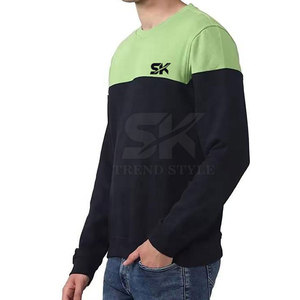 Best Selling Slim Fit Men Split Color Plain Sweatshirts Casual Wear Men Split Color Plain Sweatshirts Comfortable Men Sweatshirt - Product Image 4