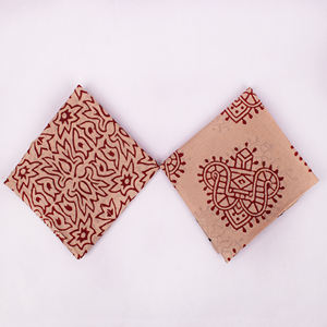 ผ้าพันคอคราฟท์ไจปุร์ลายเรขาคณิต ย้อมสีธรรมชาติ หรูหรา เป็นมิตรกับสิ่งแวดล้อม ผ้าฝ้ายระบายอากาศได้ดี ใช้ได้ทุกฤดู เหมาะสำหรับการเดินทาง - Product Image 3