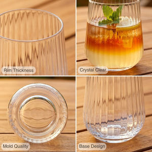 [Holar] Vasos de Plástico Transparentes Irrompibles con Diseño Ondulado de 14 oz, Hechos en Taiwán, para Catering, Cafetería y Fiestas - Product Image 4