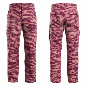 Pantalon camouflage taille haute confortable en mélange de coton grande taille, avec logo personnalisé, pour le travail, respirant et utilitaire - Product Image 6