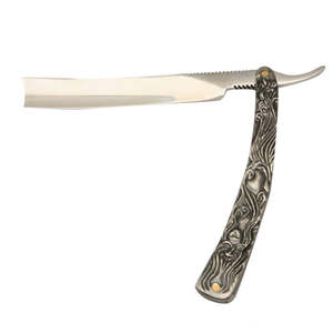 Rasoir manuel pliant professionnel à lame simple pour barbier, rasoir droit en acier inoxydable pour hommes, pour salon - Product Image 2