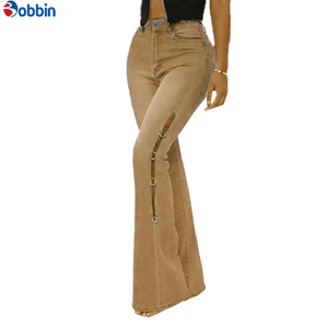Nouvelle Arrivée Jean Évasé Taille Haute Femme en Denim Bleu Coupe Bootcut Pantalon Évasé Tendance Jean Skinny Femme Jean en Denim pour Femme - Product Image 4
