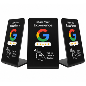Premium Acrylic NFC RFID Membership Card Review Stand Tabletop Display Holder for Tap to Review Business Marketing Sign - Product Image 3