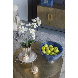 Plat de service décoratif en résine fait main, aspect marbre poli bleu profond, vaisselle personnalisable pour fêtes, moulage sur mesure - Product Image 4