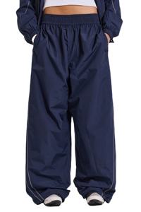 Ensemble unisexe 2 pièces pour l'extérieur : Blouson coupe-vent et pantalon de jogging en toile respirante, avec veste matelassée d'hiver au crochet - Product Image 5