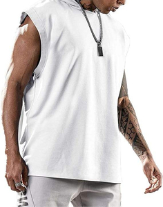 Débardeurs à capuche pour hommes, pour musculation, entraînement en salle de sport, sans manches - Product Image 3