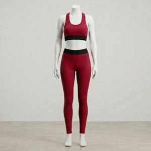 Ensemble de yoga sans couture pour femmes, soutien-gorge de sport et leggings taille haute, tenue de sport respirante - Product Image 1