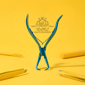 Outils personnalisés pour extensions de cheveux, pinces à revêtement plasma bleu pour extensions de cheveux humains, ouvre-anneaux micro, outils de coiffure - Product Image 3