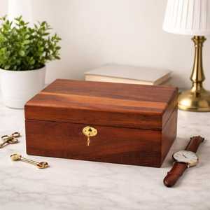 Exquisite Walnut Wood Watch Case with Customized Color for Lovers Home Jewelry <b>Storage</b> & Display Decorative Box - Product Image 1