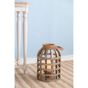 Linterna Decorativa de Madera con Asa para Interiores y Exteriores, para Hogar, Jardín y Bodas - Product Image 5