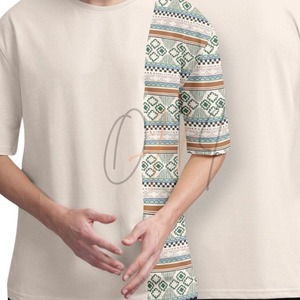 เสื้อยืดคอกลมสีขาวสำหรับผู้ชาย ผ้าฝ้าย 100% ทรงหลวม ระบายอากาศได้ดี เป็นมิตรต่อสิ่งแวดล้อม - Product Image 4
