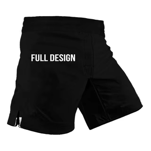 Quick Dry Breathable Stretch Durable Elastic Waist Customizable Sports Solid MMA Shorts Premium Quality Men 100% Polyester - Product Image 5