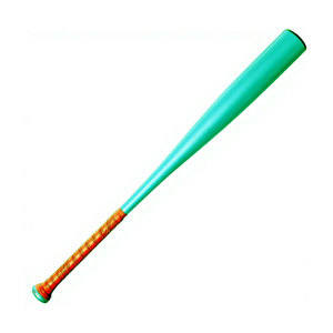 Batte de baseball orange avec ruban adhésif turquoise, équipement d'entraînement sportif pour adultes - Product Image 2