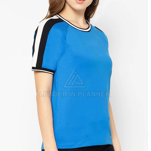 T-shirt décontracté ample à manches courtes, couleur unie, qualité supérieure, logo personnalisé, t-shirt à manches courtes pour femmes - Product Image 2