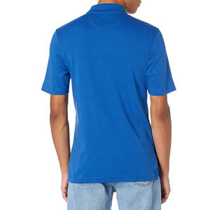 เสื้อเชิ้ตแขนสั้นผู้ชาย สีน้ำเงิน ผ้าถัก 100% คอตตอน สีพื้น สไตล์ลำลอง ทรงปกติ ปกคอพับ ระบายอากาศได้ดี ติดกระดุม - Product Image 2