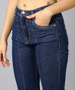 Jean slim vintage pour femme Abdul Royal World Export - Denim en coton, taille mi-haute, coupe classique, couleur résistante à la décoloration, lavable, peint à la main - Product Image 6