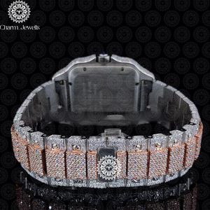 Charm_Jewells Luxury Stainless Steel Rectangle <b>Watch</b> Analog Dial Sapphire Crystal <b>Diamond</b> Bezel Butterfly Clasp Unisex - Product Image 3