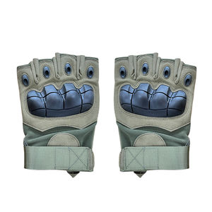 VENTE FLASH Gants en cuir pour activités de plein air Utilisation quatre saisons Vert Confortables Demi-doigts Compatibles avec les écrans tactiles - Product Image 4