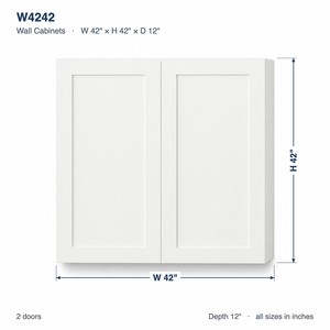 ตู้แขวนผนังครัวขนาด 42 x 42 นิ้ว สีขาว สไตล์เชคเกอร์ แบบ RTA ขายส่ง ผู้ผลิต OEM จากเวียดนาม - Product Image 6