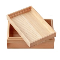 Boîte en bois inachevée de personnalisation de haute qualité boîte de rangement en bois massif de forme différente en gros