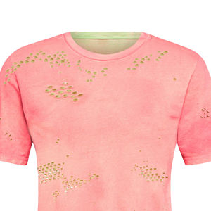 High Quality Heavyweight Cotton Distressed <b>Men's</b> T-shirts Oversized Custom logo Round Neck <b>Cropped</b> <b>Men</b> Fit Fashion t Shirt - Product Image 5