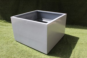 Solid Wholesale White Fiberglass Hand Carved Classic Durable Smooth Shiny Finish Floor Indoor/Outdoor Rectangular <b>Planter</b> Unique - Product Image 6