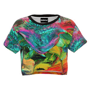 เสื้อครอปลำลองของผู้หญิงเสื้อผ้าคอตต้อนแบบปรับแต่งได้สำหรับฤดูร้อน - Product Image 1