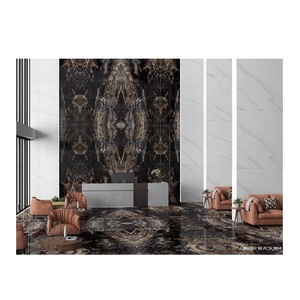 Azulejos de lujo modernos porcelana mármol negro piedra sinterizada 1600x3200 azulejos de gran tamaño para sala de estar Hotel 11mm exportación superior digno - Product Image 6