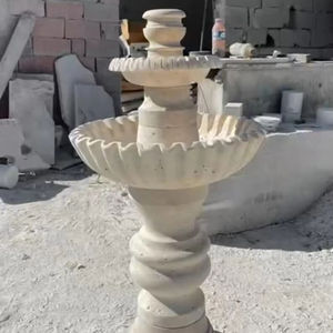 Fuente de Mármol y Travertino para Salón, Fuente de Agua Artística de Mármol para Hogar, Jardín y Proyectos Monumentales - Product Image 2