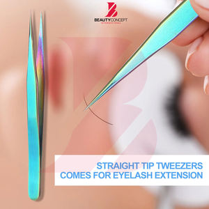 Pinzas Multicolores Antiestáticas de Alta Precisión, Herramienta de Recogida de Acero Inoxidable con Punta Ultrafina para Extensiones de Pestañas - Product Image 3