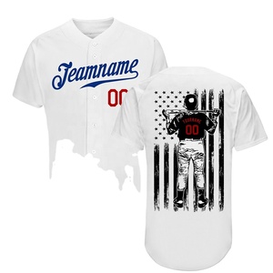 Camisetas de béisbol de camuflaje a rayas blancas y negras personalizadas de alta calidad Top Trending 100% Poliéster Ropa deportiva para exteriores Logotipo frontal - Product Image 6