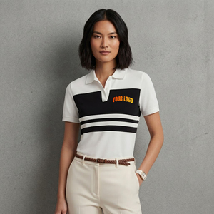 เสื้อโปโลผู้หญิงผ้าฝ้าย 100% คุณภาพสูง พิมพ์โลโก้ตามสั่ง ขายส่ง ทรงปกติ สวมใส่สบาย เหมาะสำหรับฤดูร้อน สตรีทแวร์ และกอล์ฟ - Product Image 3
