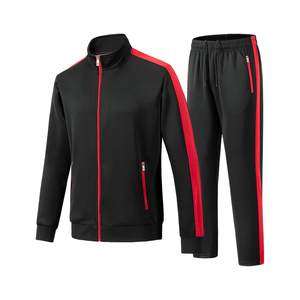 Conjunto Deportivo para Hombre, Amarillo, Manga Larga, Cierre de Cremallera, Cuello Alto, Color Sólido, Pantalones Deportivos Transpirables, Corte Regular, Primavera - Product Image 3