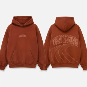 Sudadera con Capucha Personalizada Trackstar OEM ODM, Unisex, Oversize, de Forro Polar, Marca Privada, Ropa Deportiva, Moda Urbana TS-HD-030 - Product Image 2