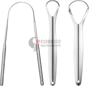 Ayurvedic <b>Tongue</b> <b>Scraper</b> Traditional Design Stainless Steel Morning Detox Routine Oral Wellness - Product Image 5