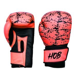 ถุงมือฝึกซ้อมสีดำ พิมพ์ลายสำหรับการแข่งขัน MMA ถุงมือชกมวยหนัง PU สำหรับนักสู้ ฝึกซ้อมและแข่งขัน ให้ความสบาย - Product Image 3