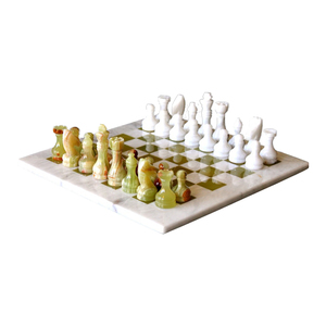 Premium Natural Stone Board And Elegant Carved Chess Pieces Set Luxury Handcrafted Onyx <b>Marble</b> Chess Set - Product Image 1
