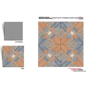 Export Quality 9mm Thickness 40x40cm Embossed Dotted Punch Rustic Matte Non-Slip Porcelain Digital Parking Tiles 400x400mm - Product Image 4