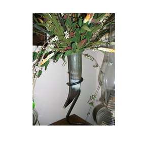 Juego de Jarrones de Flores de Cuerno de Búfalo Antiguo Hechos a Mano de Primera Calidad, Dos Tamaños, Estilo Rústico para Decoración de Interiores del Hogar - Product Image 6