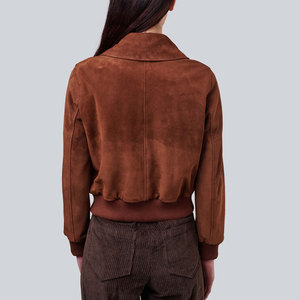 Veste en cuir pour femme anti-rides, séchage rapide, anti-boulochage, douce, unie, décontractée, fournisseur direct d'usine OEM - Product Image 2