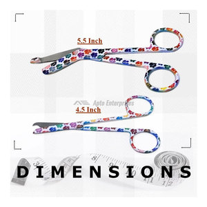 Nurse Bandage Scissors 5.5 Inch <b>Suture</b> Stitch Scissors 4.5 Inch Set 2 Stainless Steel Medical Shears Manual CE Certified Self - Product Image 4