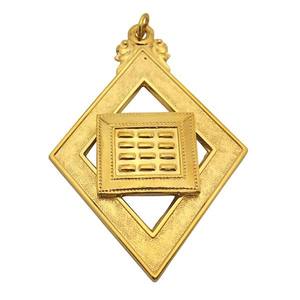 Insignia de collar masónico personalizada de metal pulido con acabado en oro y plata para oficiales - Product Image 5