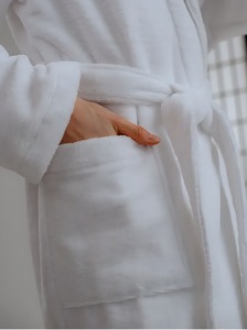 Bata de Baño de Algodón Suave y Transpirable, Unisex, para Adultos, con Cinturón, Cómoda y Absorbente, para el Baño - Product Image 3