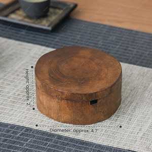 Cenicero de Madera Hecho a Mano con Tapa, Cenicero de Madera Maciza Estilo Zen Vintage - Product Image 4