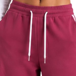 <b>Rose</b> Pink And White Women Long Sleeve Crop <b>Top</b> Wide Leg Pants Activewear Set Sportswear Two Piece Tracksuit Casual Athletic - Product Image 6