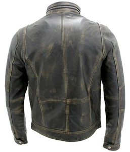 Custom Genuine Leather <b>Biker</b> <b>Jacket</b> Men <b>Vintage</b> Rider Style OEM ODM Manufacturing Sample Service Available Today - Product Image 3