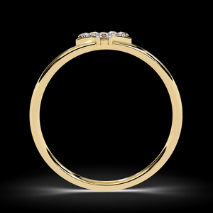 Bague de mariage minimaliste en or et diamant naturel, bijoux fins d'Inde - Product Image 3